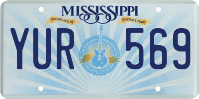 MS license plate YUR569