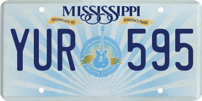 MS license plate YUR595