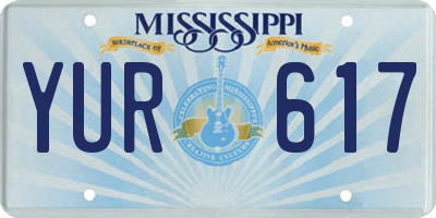 MS license plate YUR617