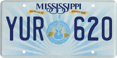 MS license plate YUR620
