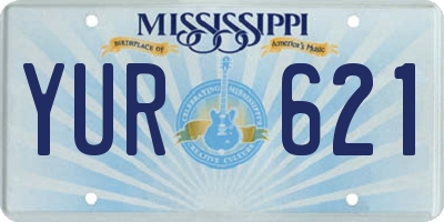 MS license plate YUR621