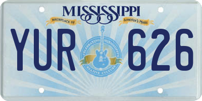 MS license plate YUR626