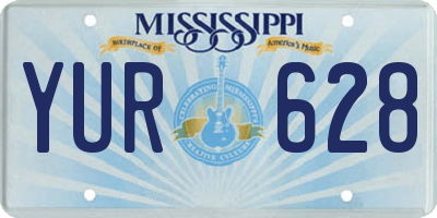 MS license plate YUR628