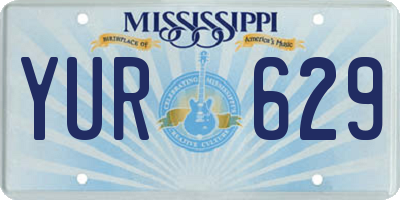 MS license plate YUR629