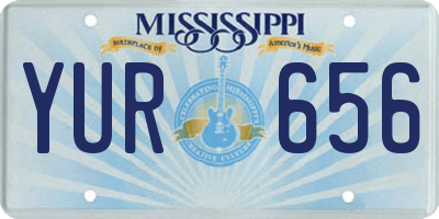 MS license plate YUR656