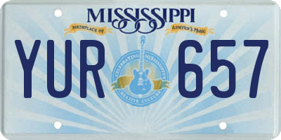 MS license plate YUR657