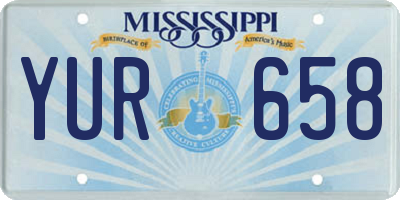 MS license plate YUR658