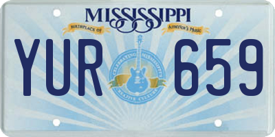 MS license plate YUR659