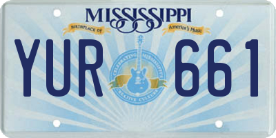 MS license plate YUR661