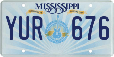 MS license plate YUR676