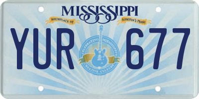 MS license plate YUR677