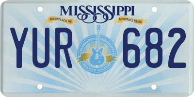 MS license plate YUR682
