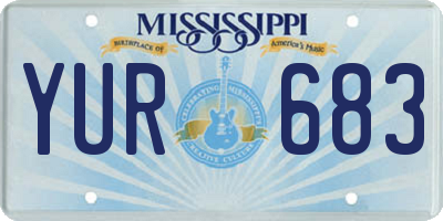 MS license plate YUR683