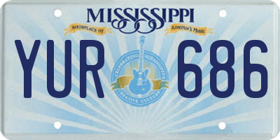 MS license plate YUR686