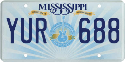 MS license plate YUR688