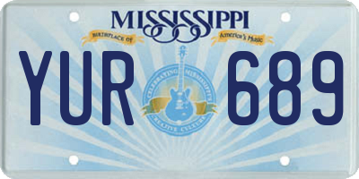MS license plate YUR689