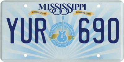 MS license plate YUR690