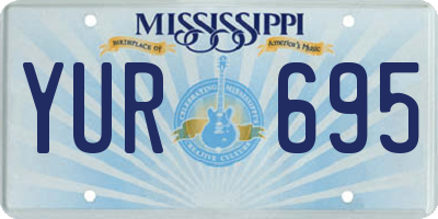 MS license plate YUR695