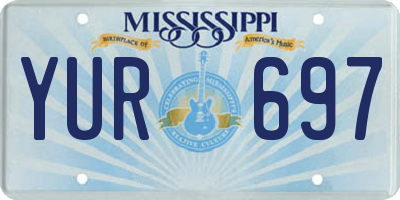 MS license plate YUR697