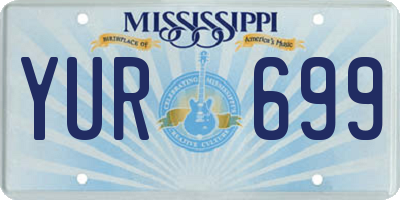 MS license plate YUR699