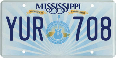 MS license plate YUR708