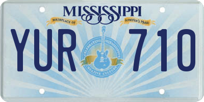 MS license plate YUR710