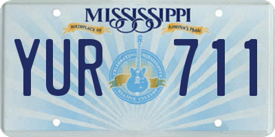 MS license plate YUR711