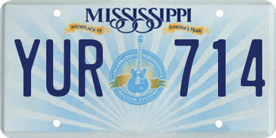MS license plate YUR714