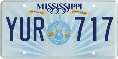 MS license plate YUR717