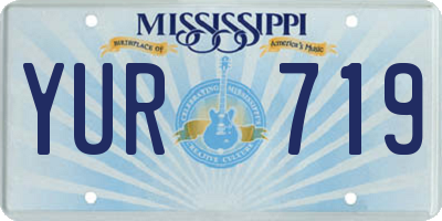 MS license plate YUR719