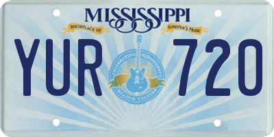 MS license plate YUR720