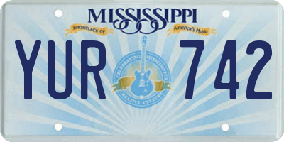 MS license plate YUR742