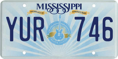 MS license plate YUR746