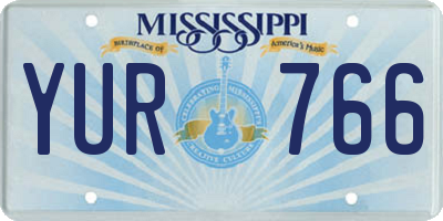 MS license plate YUR766