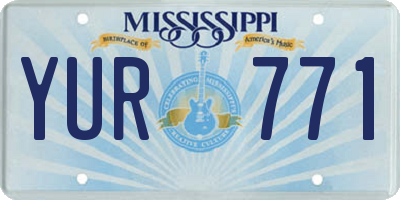 MS license plate YUR771