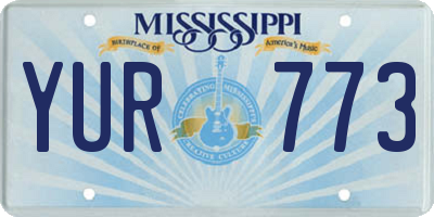 MS license plate YUR773