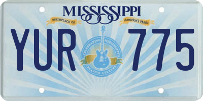 MS license plate YUR775