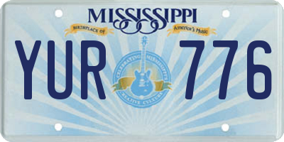MS license plate YUR776