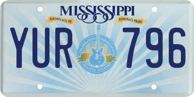 MS license plate YUR796