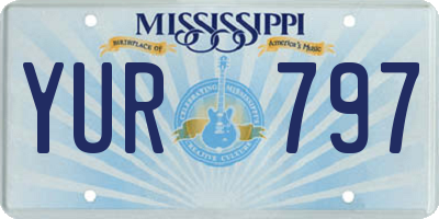 MS license plate YUR797