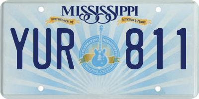 MS license plate YUR811