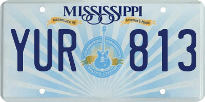 MS license plate YUR813