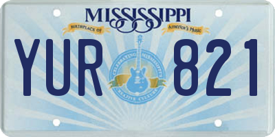 MS license plate YUR821