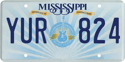 MS license plate YUR824