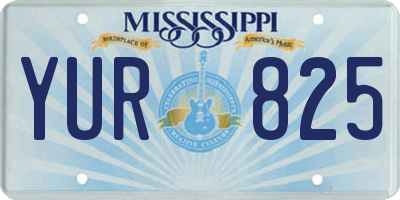 MS license plate YUR825