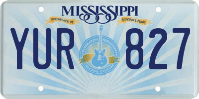 MS license plate YUR827