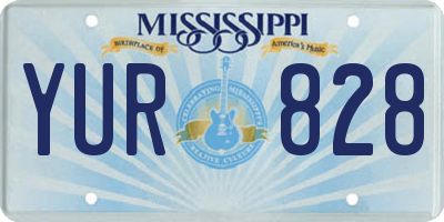 MS license plate YUR828