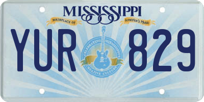 MS license plate YUR829