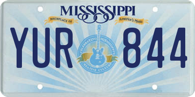 MS license plate YUR844