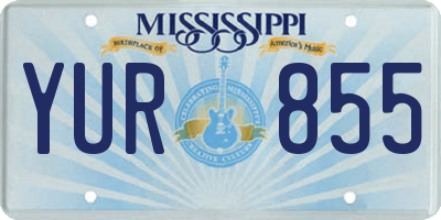 MS license plate YUR855
